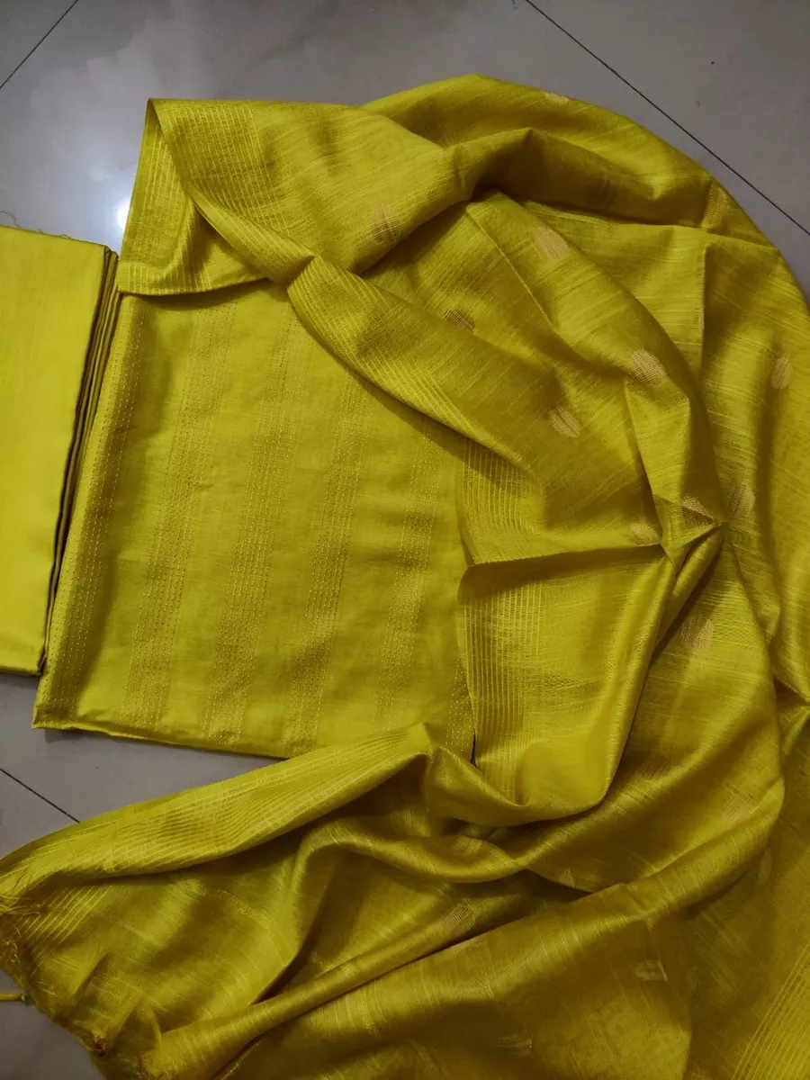Regal Katan Silk Handwoven Suit Piece – Lustrous Elegance in Every Thread